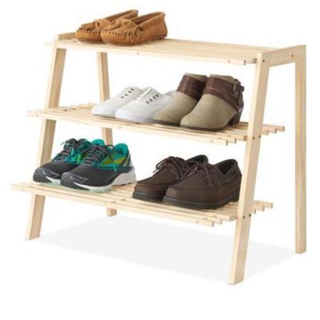 WHITMOR Wood Shoe Shelves Brown 6026-8804